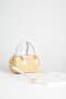 Women's Cedar Wicker White Zipper Closure Handbag and Shoulder Bag with Charm Accessories - 3