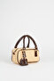 Women's Cedar Wicker Bitter Brown Zipper Closure Handbag and Shoulder Bag with Charm Accessories - 5