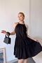 Women's Black Ruffle Sleeve Raglan Sleeve Dress - 700-K7172 - 5