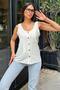 Women's Ecru Buttoned Blouse - 700-2910 - 4