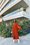 Women's Tile Oversized Long Loose Linen Shirt Dress - 700-3282 - 7