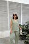 Women's Khaki Muslin Straw Detailed Blouse - 700-3424 - 8