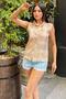 Women's Beige Plaid Shirt - 700-2878K - 5
