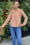 Women's Stone Linen Blouse - 700-3536 - 3