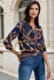 Women's Navy Blue Blouse - 700-t4009-5370 - 2