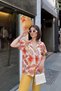 Women's Orange Shirt - 700-K5297 - 5