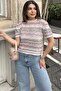 Women's Ecru Knitwear Blouse - 700-t212 - 4