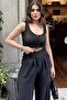Women's Black Crop Blouse - 700-t202 - 4