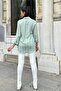 Women's Mint Pocket Detailed Striped Shirt - 700-3266 - 4