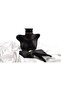مجموعة قلادة وسوار منقوشة بموجة ذهبية سوداء - 3
