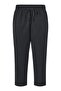 Women Regular Fit Drawstring Capri Pants, Black - 2
