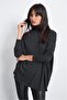Women's Anthracite Turtleneck Casual Knit Blouse - 700-K4609 - 4