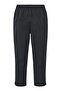 Women Regular Fit Drawstring Capri Pants, Black - 3