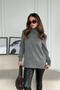 Women's Gray Knitwear Sweater - 700-3501 - 4