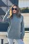 Women's Gray Knitwear Sweater - 700-3501