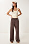 Wide Leg Modal Sweatpants Kakao Lub0070 - 2