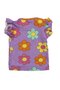 Girl's Purple Colored Daisy Patterned Shorts Set of 2 - 8