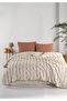 Iris Mocca 100% Cotton Washed Yarn-Dyed King Size Duvet Cover Set 240*220 - 2