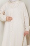 بدلة جاكار بأزرار مزدوجة من Ecru - 3