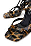 Women's Vegan Leopard Heeled Shoes - 4
