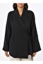 Cotton Muslin Kimono with Tie Detail - Black - Benin - 5