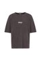 Washable Oversize Printed Knitwear T-Shirt Brown