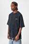 Washable Oversize Plaid Detailed T-Shirt Black - 4