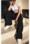 New Season Women's Linen Elastic Hidden Pocket Linen Palazzo Pants