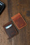 Saddle Clip Genuine Leather Handmade Men's Card Holder. Birthday & Father's Day & Valentine's Day Gift. - 8