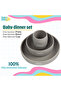Silicone Plate, Bowl & Cup- Grey - 2