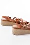 730-142 Tan Genuine Leather Orthopedic Sole Women's Sandals - 5