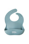 BabiesBasic Feeding Set, 6 Piece, Silicone Plate, Bowl, Bib, Spoon , Fork and 2 in 1 Cup - Indigo - 6