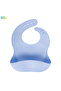 BabiesBasic Feeding Set, 6 Piece, Silicone Plate, Bowl, Bib, Spoon , Fork and 2 in 1 Cup - Blue - 8