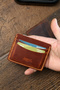 Mini Card Genuine Leather Handmade Men's Card Holder.Birthday&Father's Day&Valentine's Day Gift - 3