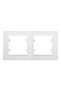 White dual frame - compatible frame for socket and switch