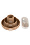 BabiesBasic 5 pc Set with silicone plate, bowl, cup and stainless steel cutlery with case - Brown