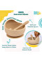 BabiesBasic Feeding Set, 2 Piece Silicone Set with Silicone Suction Bowl and Silicone Spoon - Beige - 2