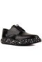 - Black Open Leather Lace-Up Men's Casual Shoes 101-1003-t01132 - 2