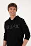 Men's Black Basic Sweatshirt 50289056-Vr046 - 2
