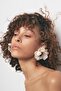 White Big Flower Earrings