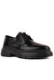 - Black Open Leather Lace-Up Men's Casual Shoes 101-1003-H1308 - 2