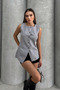Women's Long Double Crepe Woven Vest 1089 - 3