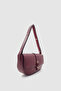 Selra Buckle Detailed Shoulder Bag with Magnet Closure and Inner Pocket Claret Red - 2