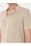Beige Slim Fit Short Sleeve Button Knitwear Cardigan 50305993-Vr011 - 7