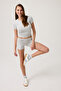 Gray Foldable Waist Detailed Shorts Lounge Shorts - 4