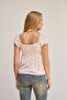 Bow Textured Floral Blouse - 8