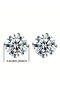 -Care. 1 Pair of Cubic Twinkling Zircon Studded Earrings. - 5