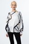 Patterned Boat Neck Blouse