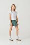Printed Bottom Pleated Embroidered Girl's Shorts - T-Shirt Set