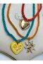 Colorful Heart and Lemon Necklace with Charm Detail - 4